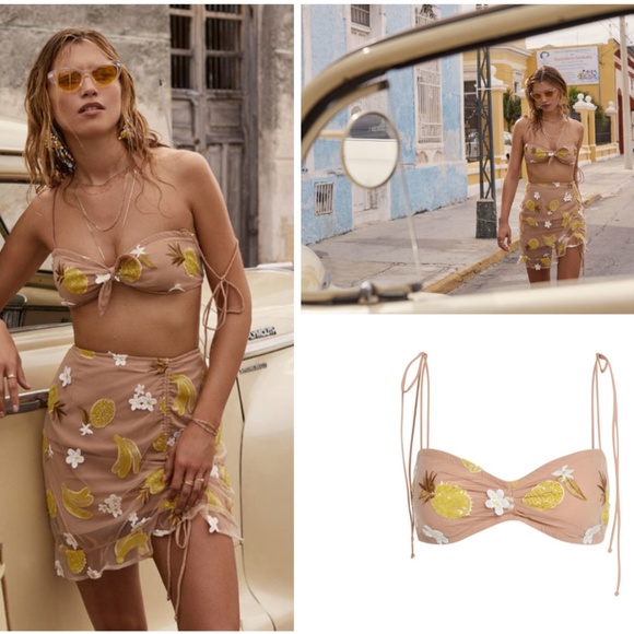 For Love And Lemons Tops - For Love and Lemons Fruitpunch Knot Front Top (XS)